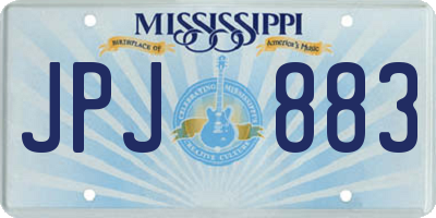 MS license plate JPJ883