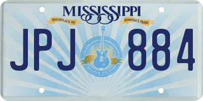 MS license plate JPJ884