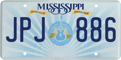 MS license plate JPJ886