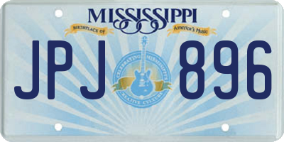 MS license plate JPJ896