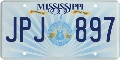 MS license plate JPJ897