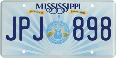 MS license plate JPJ898