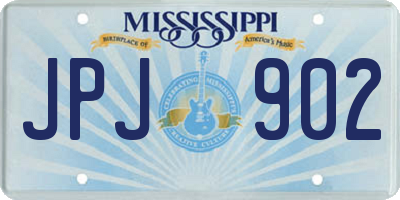 MS license plate JPJ902