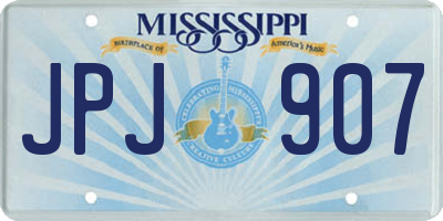 MS license plate JPJ907