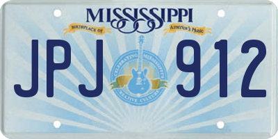 MS license plate JPJ912