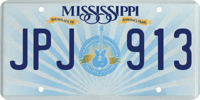 MS license plate JPJ913