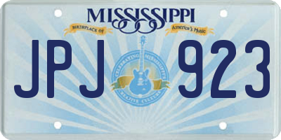 MS license plate JPJ923