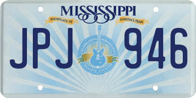 MS license plate JPJ946