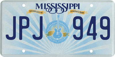 MS license plate JPJ949