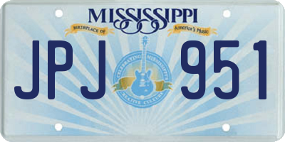 MS license plate JPJ951