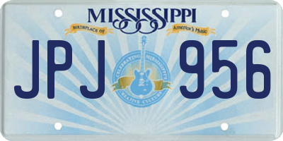 MS license plate JPJ956