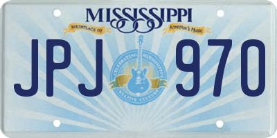 MS license plate JPJ970