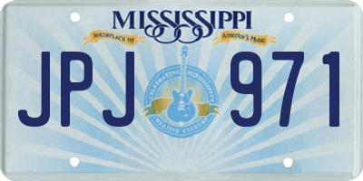 MS license plate JPJ971