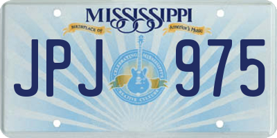 MS license plate JPJ975