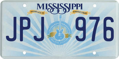 MS license plate JPJ976