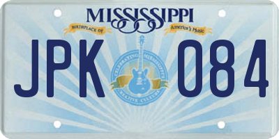 MS license plate JPK084