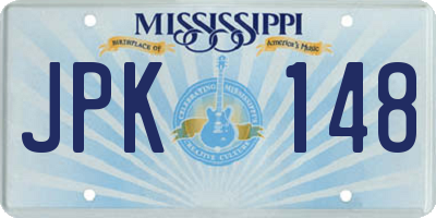 MS license plate JPK148