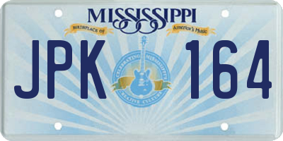 MS license plate JPK164