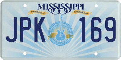 MS license plate JPK169