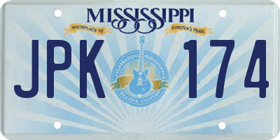MS license plate JPK174