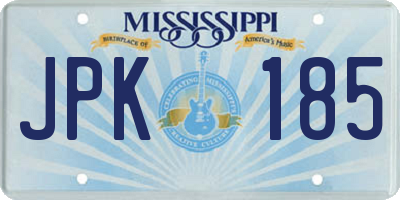 MS license plate JPK185