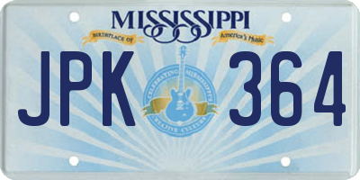 MS license plate JPK364
