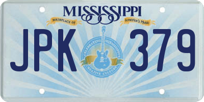 MS license plate JPK379