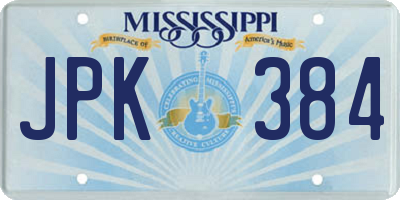 MS license plate JPK384