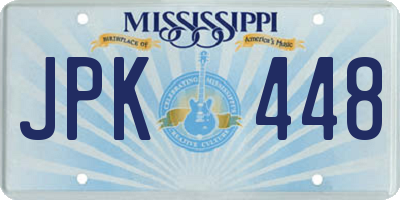 MS license plate JPK448
