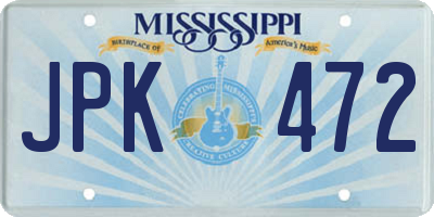 MS license plate JPK472