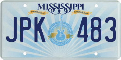 MS license plate JPK483