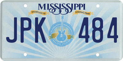 MS license plate JPK484