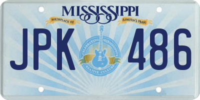 MS license plate JPK486