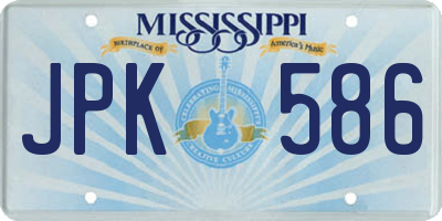 MS license plate JPK586