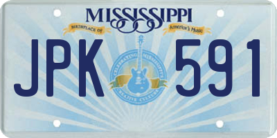 MS license plate JPK591