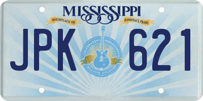 MS license plate JPK621