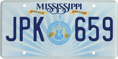 MS license plate JPK659