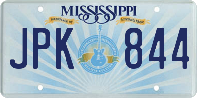 MS license plate JPK844