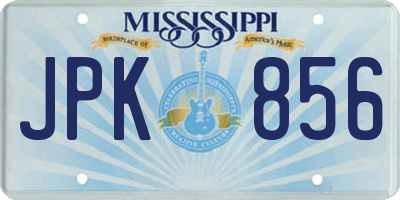 MS license plate JPK856