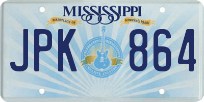 MS license plate JPK864