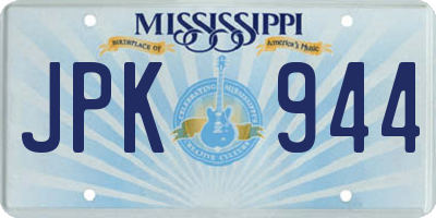 MS license plate JPK944