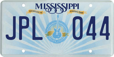 MS license plate JPL044