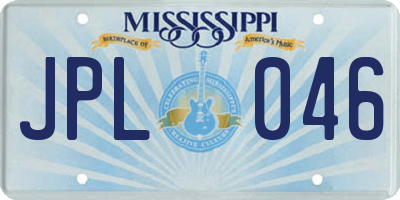 MS license plate JPL046