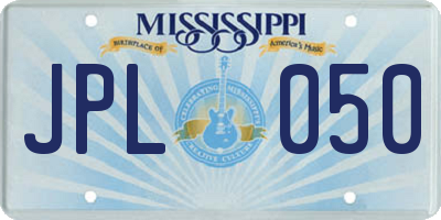 MS license plate JPL050