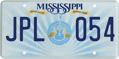 MS license plate JPL054