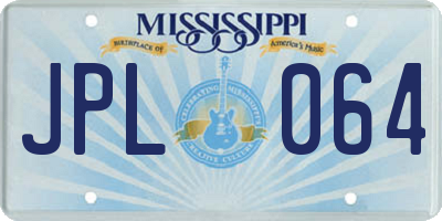 MS license plate JPL064