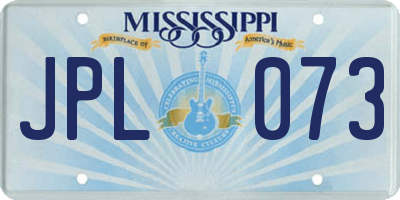 MS license plate JPL073