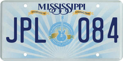 MS license plate JPL084