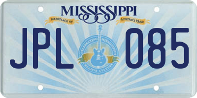 MS license plate JPL085