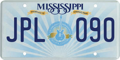 MS license plate JPL090